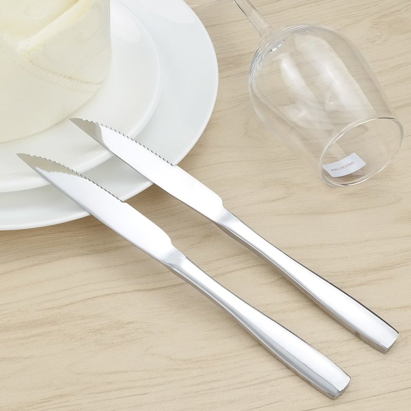 Hommp 8-Piece Stainless Steel Steak Knives for Chefs Commercial Kitchen - Image 3